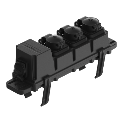 neutrik_NPBSXO-T1-T3 1-trussclips montiert_persp front_RGB_WEB